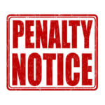 Image of 'Penalty Notice' stamped in red ink on a white background as illustration for Blog Post 'New VAT Penalty Regime delayed'