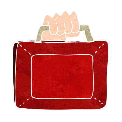 Cartoon image of the Red Budget Box as illustration for blog post 'Recovery Loan Scheme due in April'.