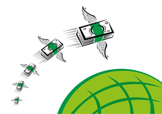 Image of flying banknotes for Blog Post 'Using Direct Debits to get to the money faster!'