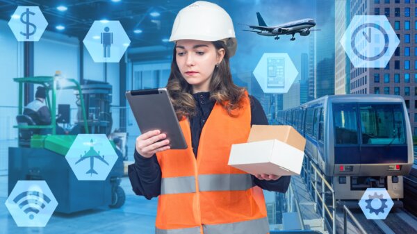 Image of logistics operator in high visibility jacket with parcels as illustration for post 'EU VAT digitalisation and ViDA is coming!'