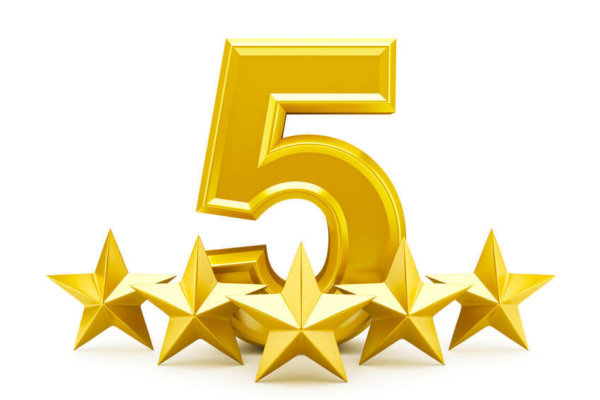 Image of five stars for blog post 'A new way to collect Reviews!'