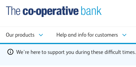 Co-operative Bank logo as illustration for Blog post 'Co-op Bank Bounce Back Loans - an update