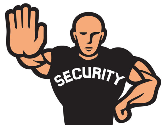 Image of security guard as illustration for Blog pOst 'Beware the Scammers!'