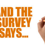 Image of Text saying 'and the survey says..' as illustration for post 'IR35 damages business growth'.