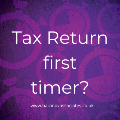 Image of countdown clocks in the background calling Tax Return first timers.