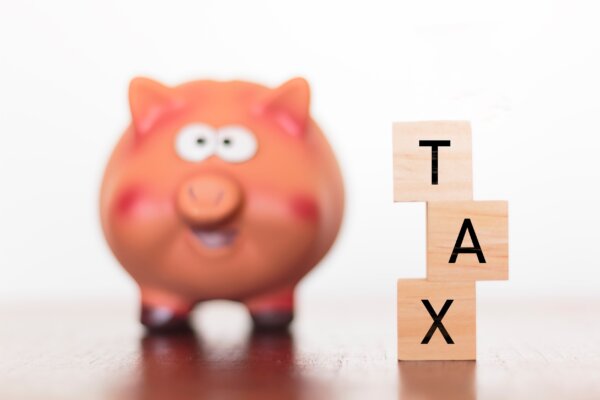 Image of piggy bank and wooden blocks spelling 'tax' as illustration for post 'Tackling the Tax Gap and Collecting HMRC Debts.'