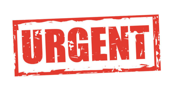 Image of a stamped 'urgent' in red ink as illustration for Blog Post 'VAT Deferral Scheme Deadline Looming...'