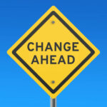 Image of roadsigns saying 'Change ahead' as illustration for Blog post 'Corporation Tax Return changes...'.