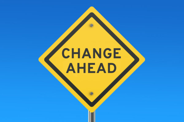 Image Road Sign saying 'Change Ahead' as illustration for blog post 'More Coronavirus support changes...'