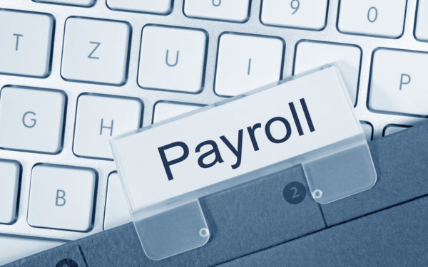 File label saying 'payroll' as illustration for blog post 'Furlough Scheme deadline and repayments'