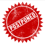 Image of 'postponed' stamp as illustration for blog post 'Making Tax Digital delayed'.